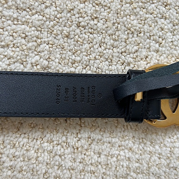 Authentic Gucci Leather Belt with Double G Buckle main image 7